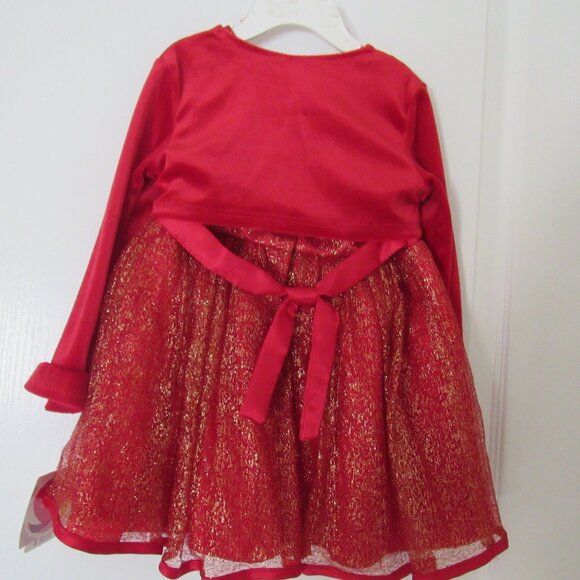 NEW BABY GIRLS $50 HOLIDAY/CHRISTMAS DRESS SIZE 24 MONTHS - Picture 2 of 16
